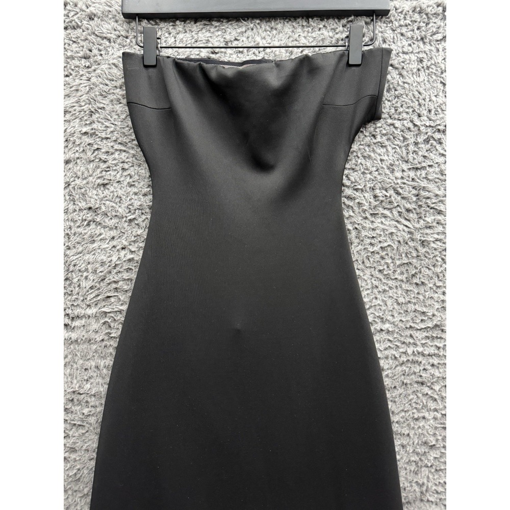Black Halo Eve Black Strapless Back Slit Backless Dress Black Evening Dress Size - Picture 3 of 11